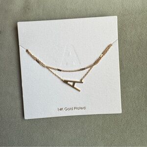 Francesca's Collections Gold Initial Necklace “A”